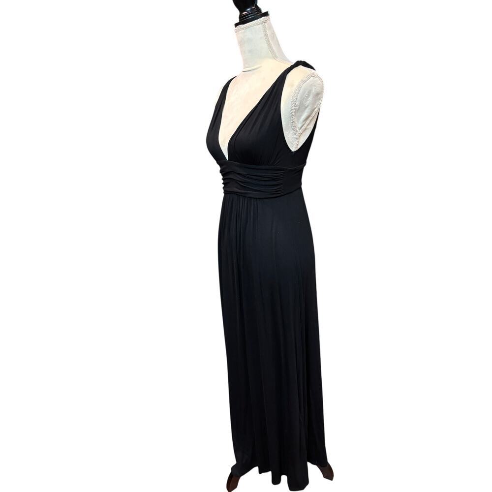 Black V-Neck Sleeveless Maxi Dress Size XS - Picture 3 of 15